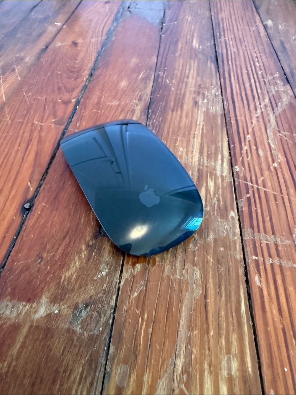 Apple Black Gloss Wireless Mouse with Iconic Logo